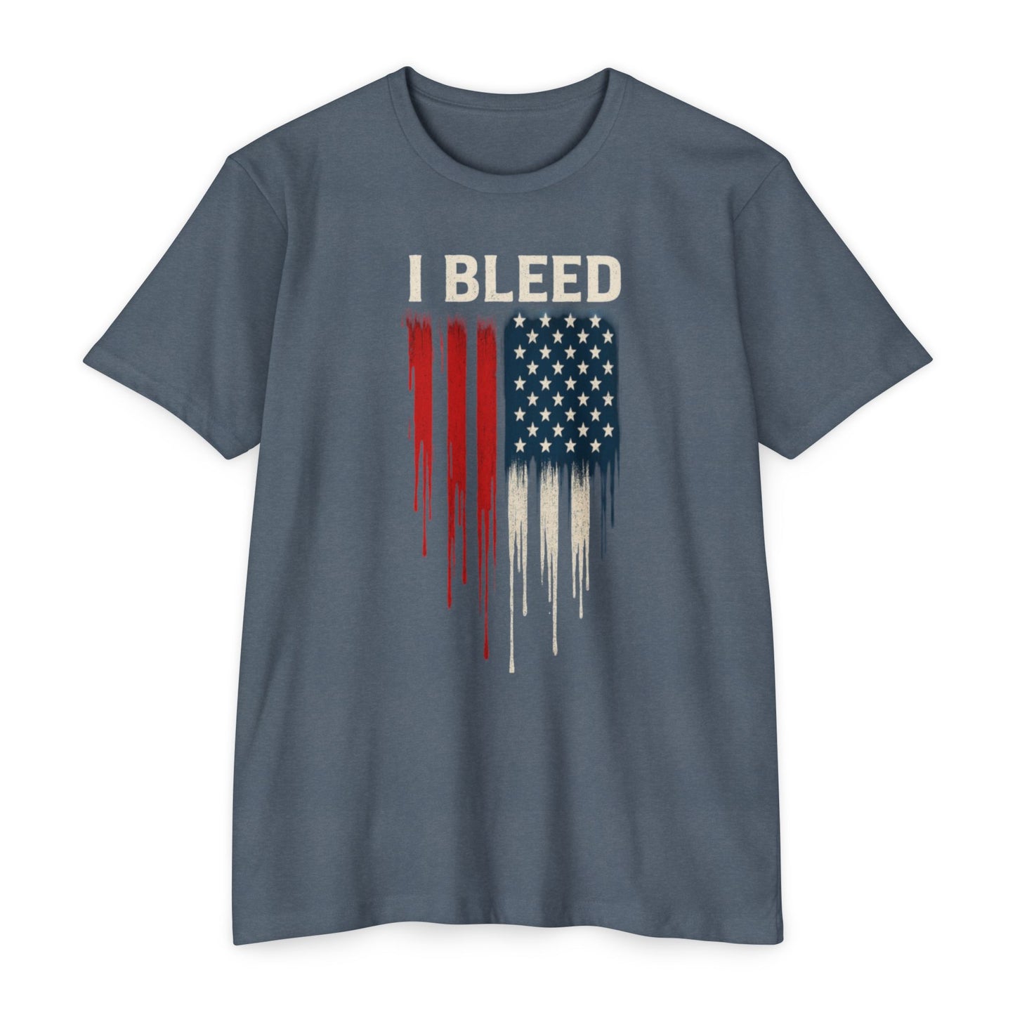 Ich blute – Rot, Weiß & Blau – CVC T-Shirt