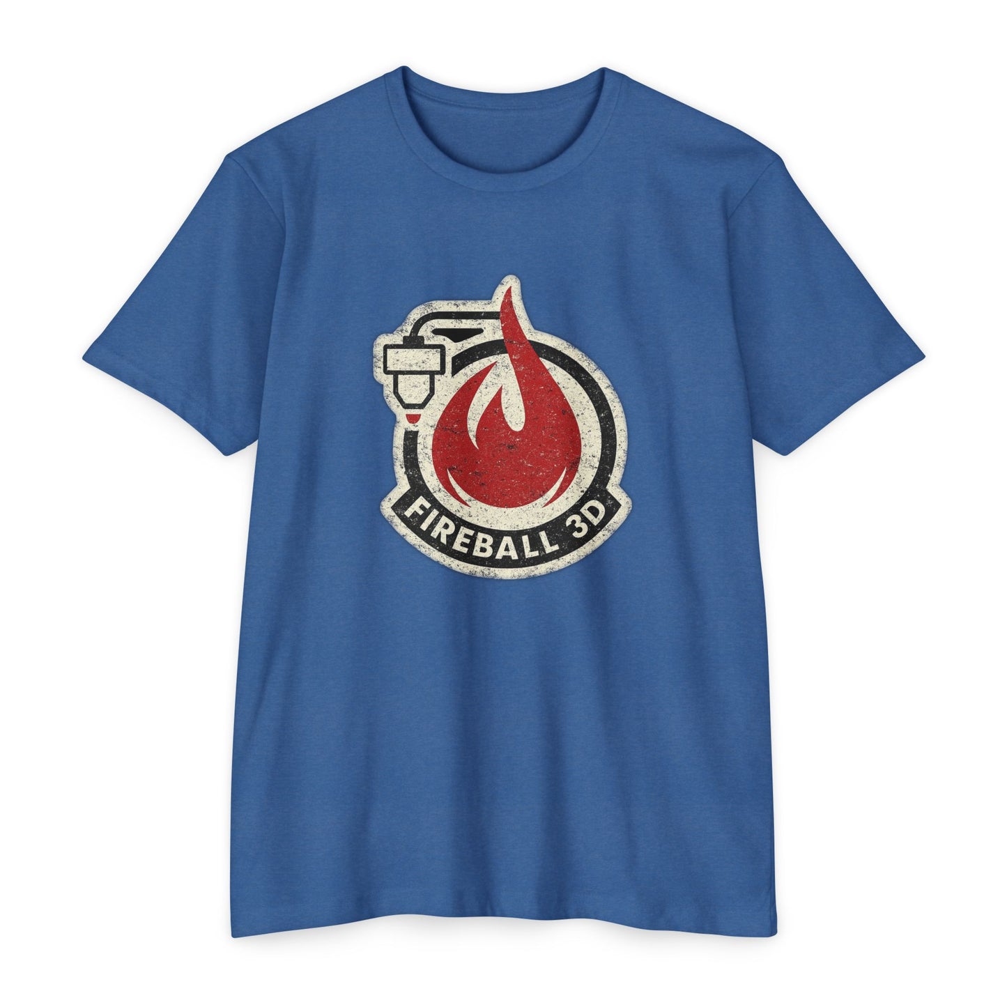 Fireball 3D v4 Distressed - Heather T-Shirt