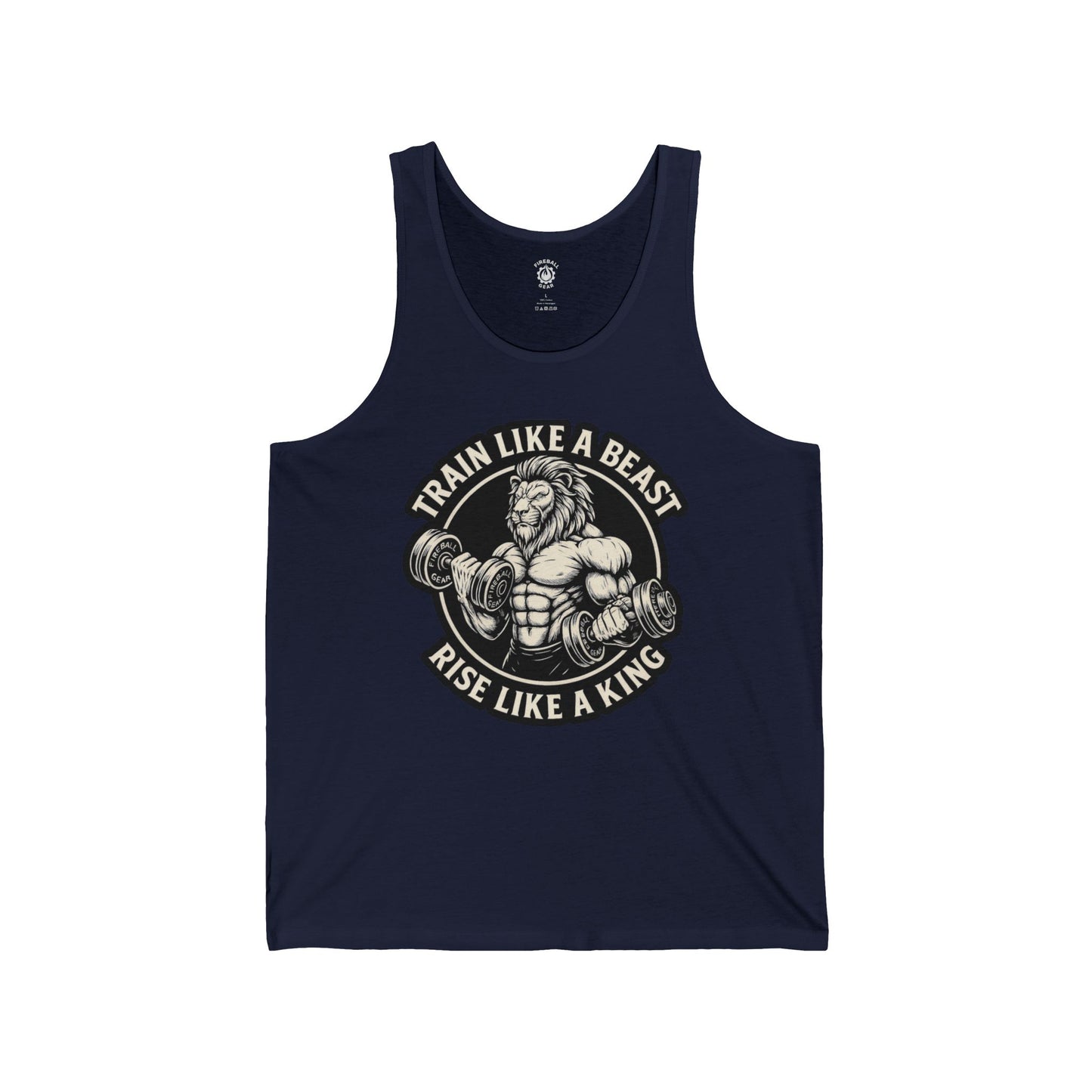 Train Like a Beast, Rise Like a King - Unisex Jersey Tank Top