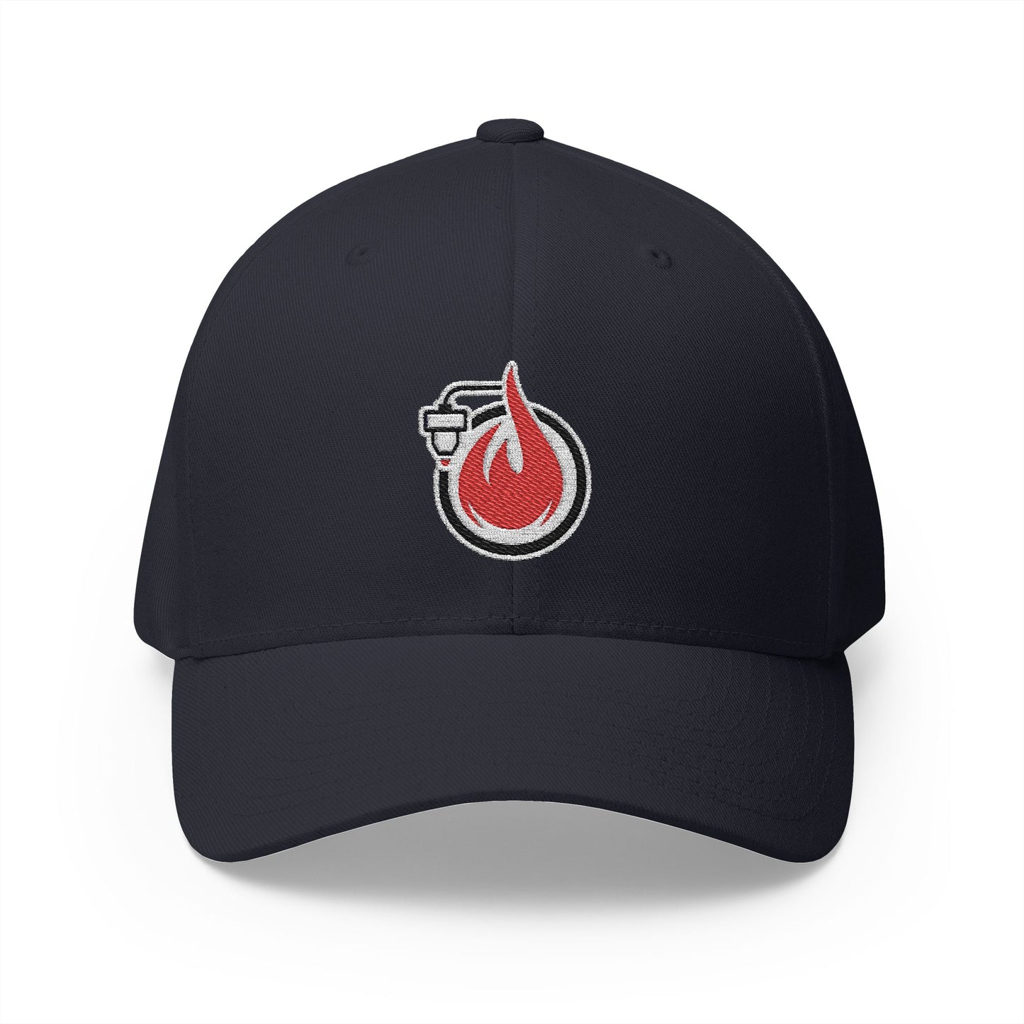Fireball 3D v4.1 – FlexFit-Baseballkappe mit Stickerei