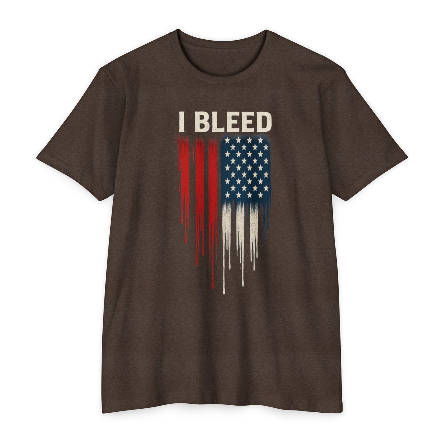 Ich blute – Rot, Weiß & Blau – CVC T-Shirt