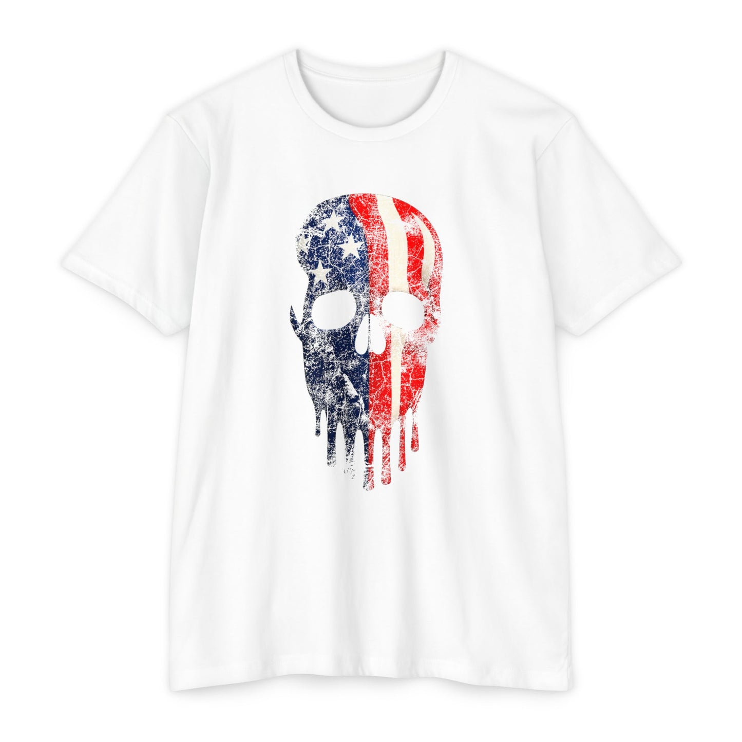 Painted Patriotic Skull - CVC T-shirt