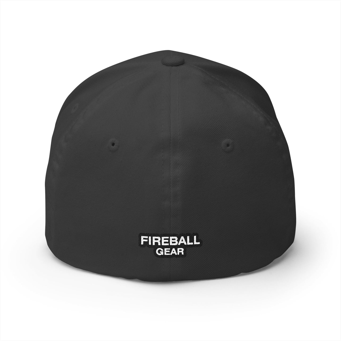 Fireball 3D v4.1 – FlexFit-Baseballkappe mit Stickerei