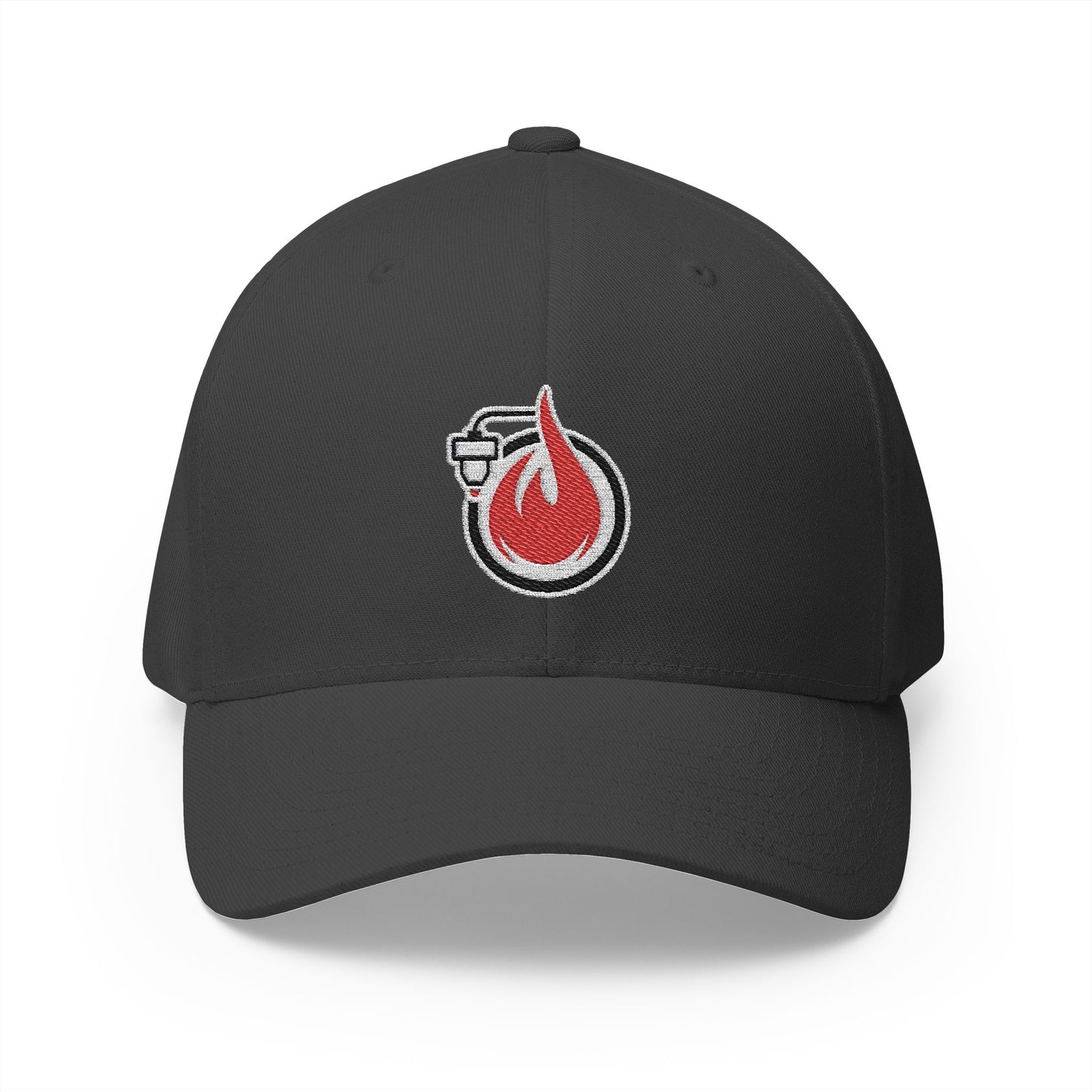 Fireball 3D v4.1 – FlexFit-Baseballkappe mit Stickerei