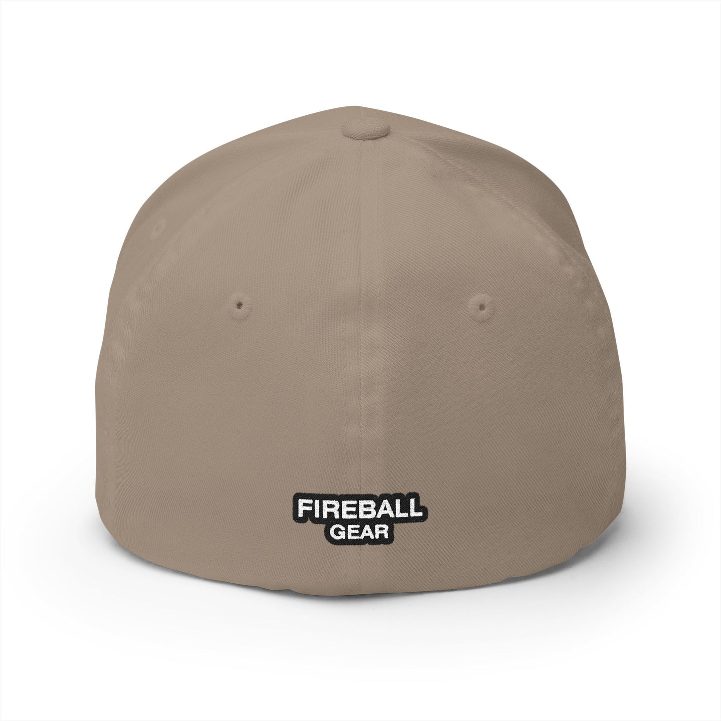 Fireball 3D v4.1 – FlexFit-Baseballkappe mit Stickerei