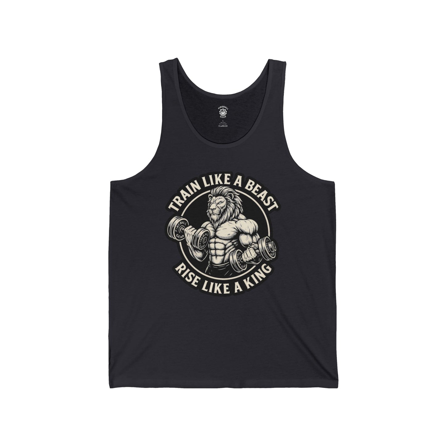 Train Like a Beast, Rise Like a King - Unisex Jersey Tank Top