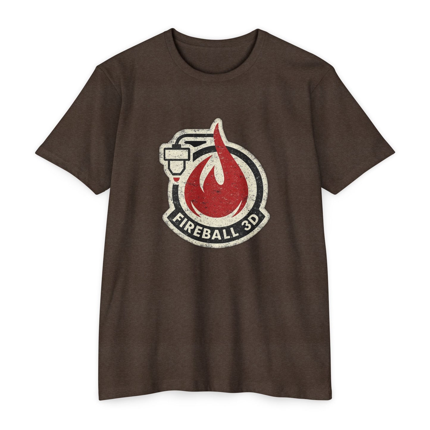 Feuerball 3D v4 Distressed - T-Shirt