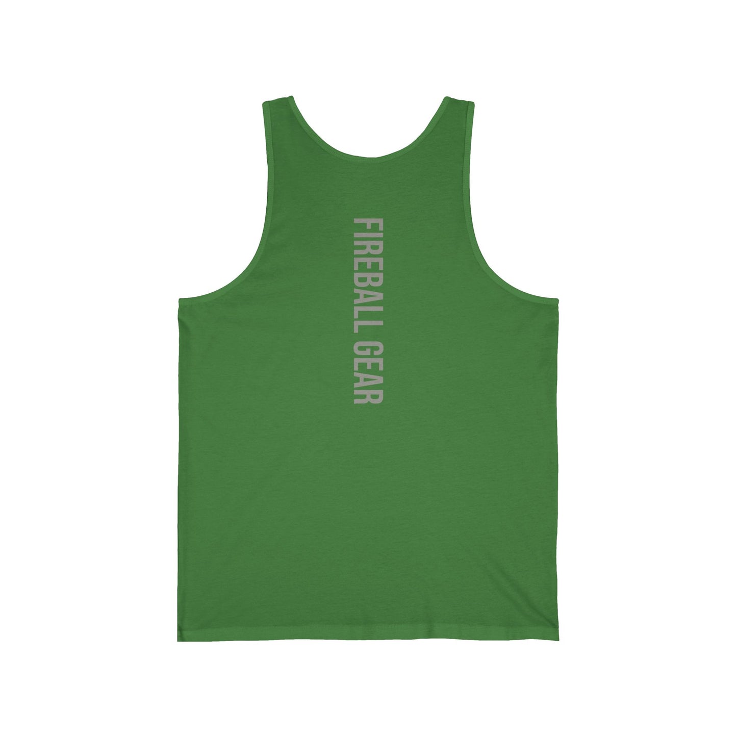Fireball Gear – Flamme & Ausrüstung – Grau & Weiß – Unisex Jersey Tank Top