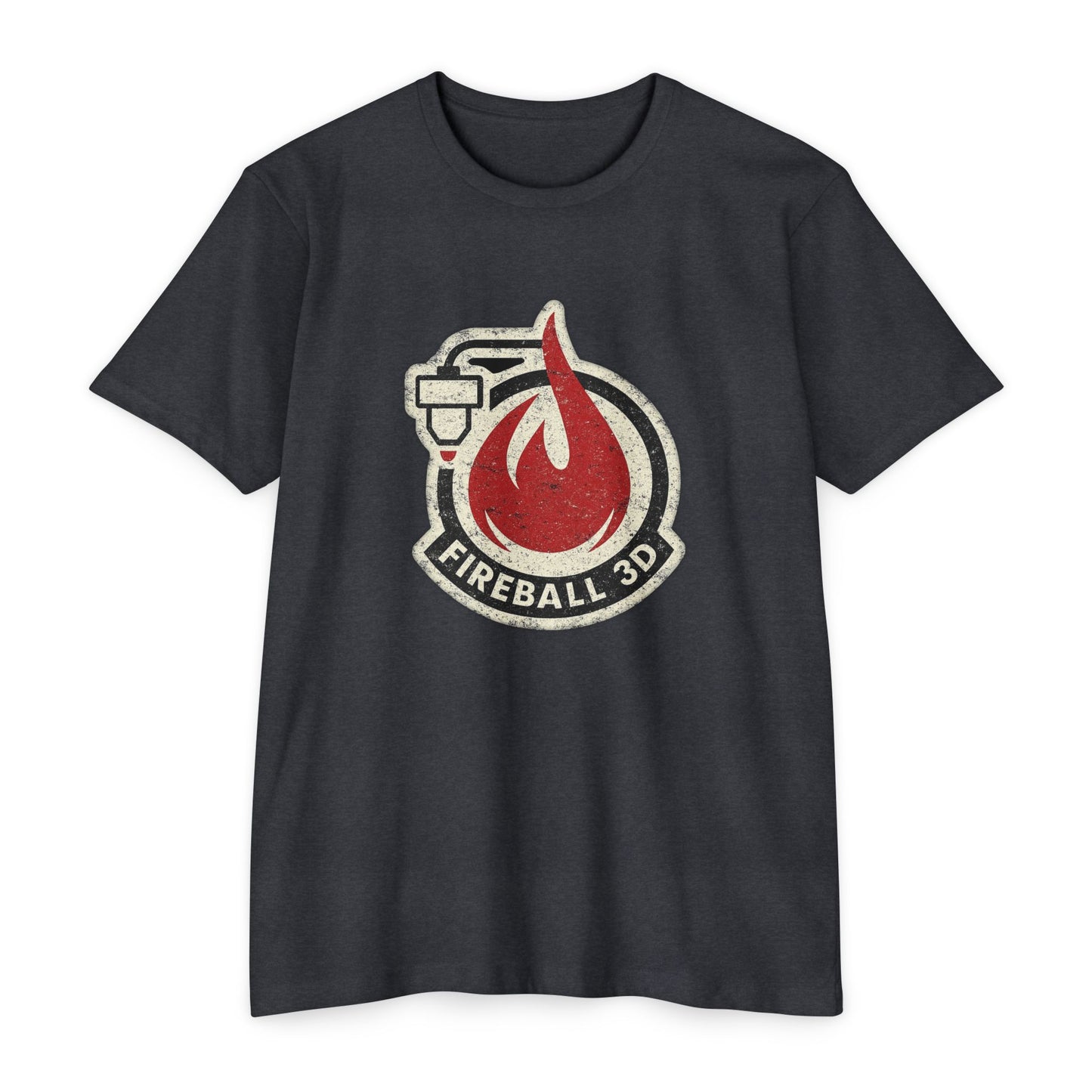 Feuerball 3D v4 Distressed - T-Shirt