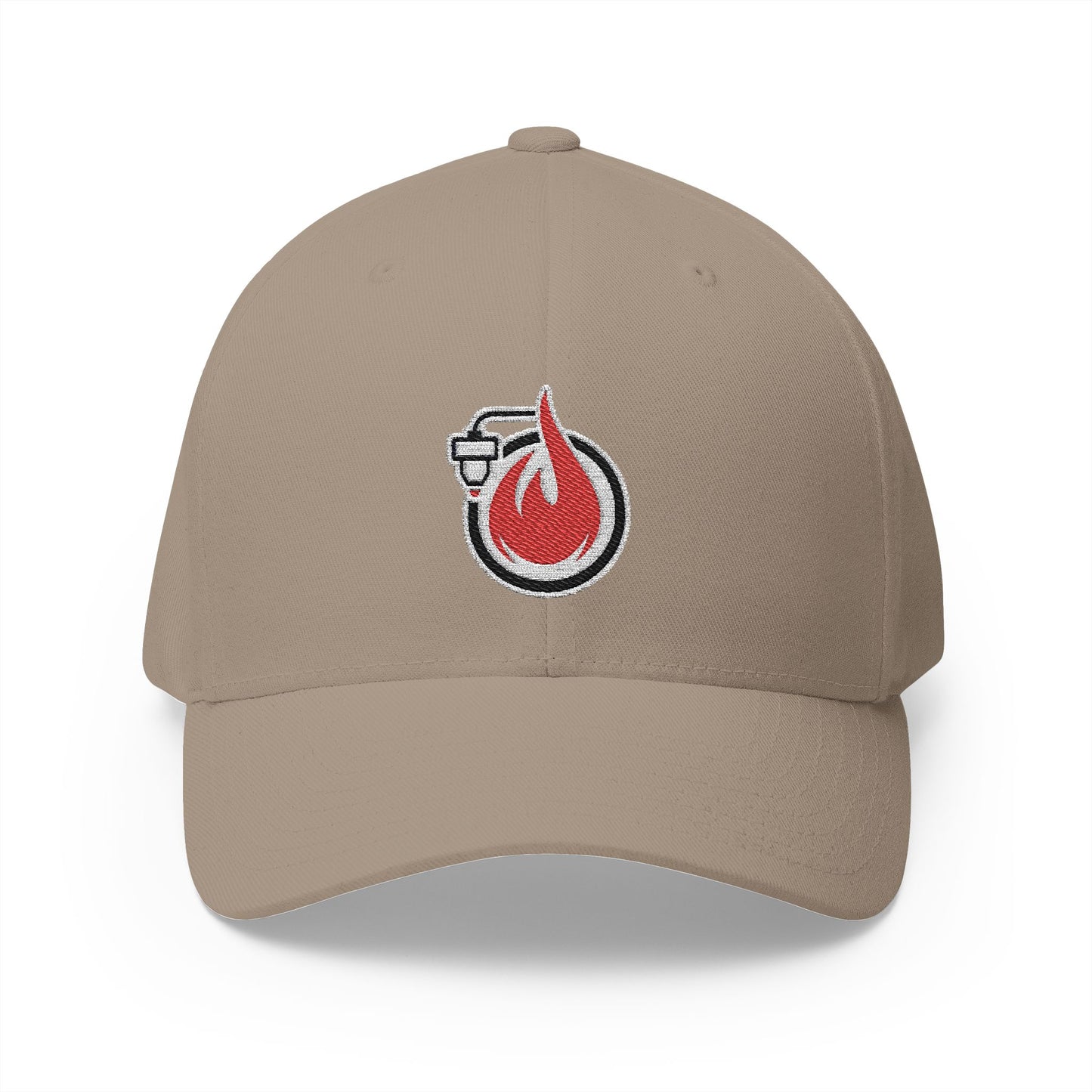 Fireball 3D v4.1 – FlexFit-Baseballkappe mit Stickerei