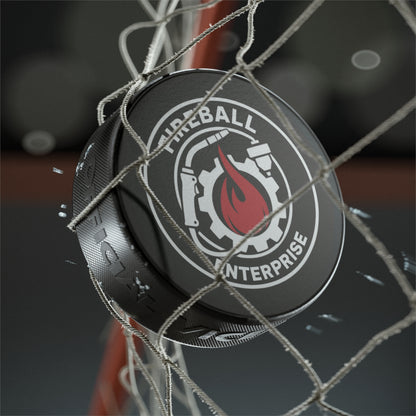 Fireball Enterprise Hockey Puck - Perfect Gift for Hockey Fans, Collectors, Sports Events, Team Spirit, Unique Desk Decor