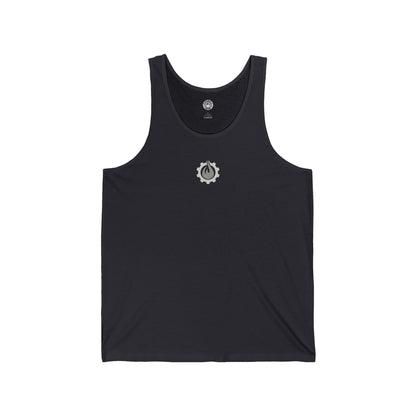 Fireball Gear – Flamme &amp; Ausrüstung – Grau &amp; Weiß – Unisex Jersey Tank Top