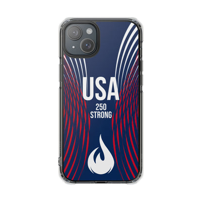 USA 250 Strong - Anniversary Edition - Magnetic Clear Impact iPhone Cases