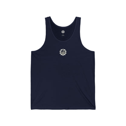 Fireball Gear – Flamme &amp; Ausrüstung – Grau &amp; Weiß – Unisex Jersey Tank Top