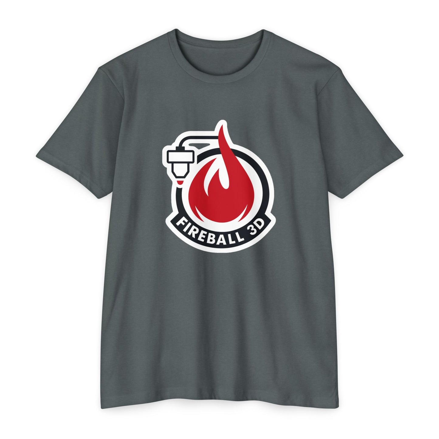 Fireball 3D v4.1 Outlined - Heather T-Shirt