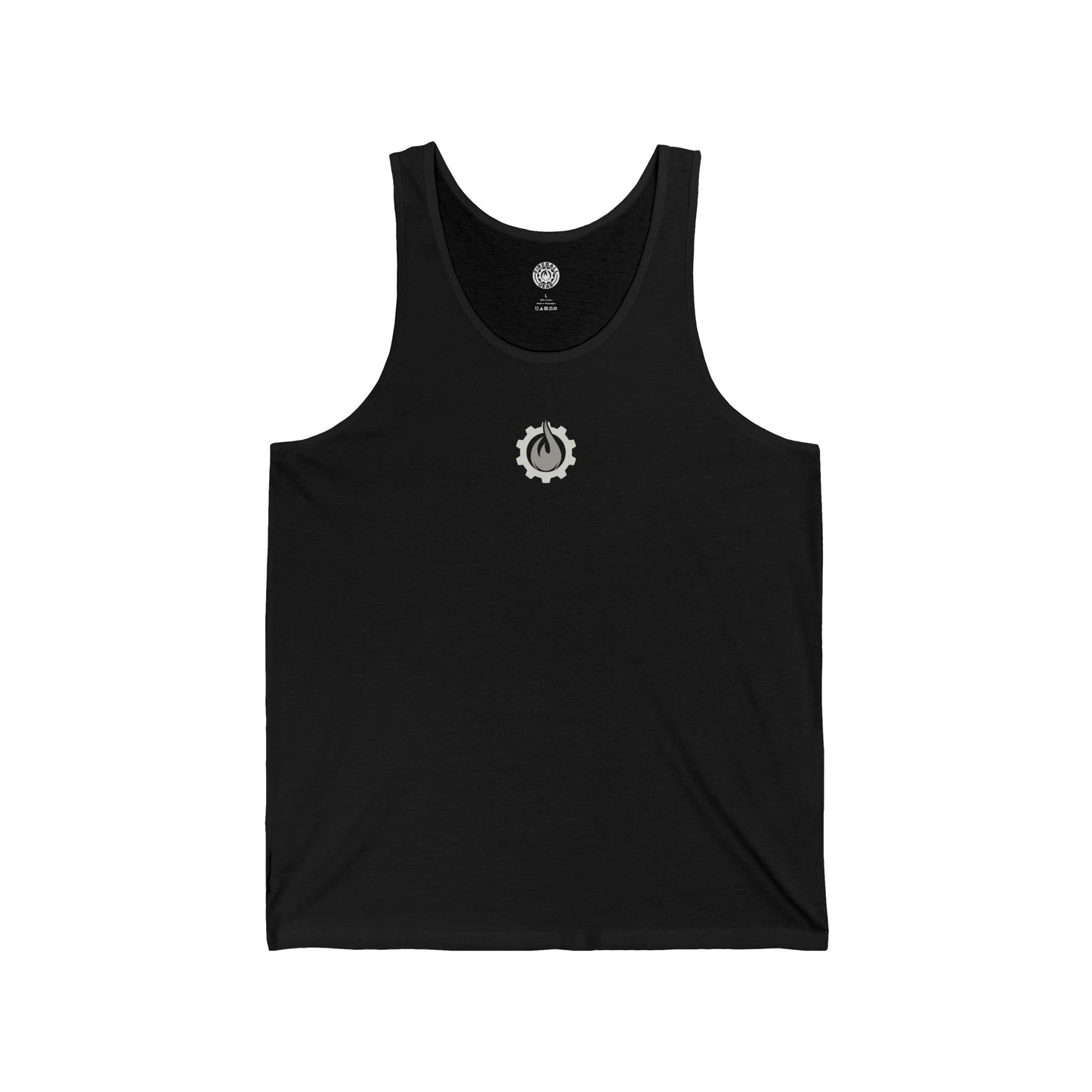 Fireball Gear – Flamme &amp; Ausrüstung – Grau &amp; Weiß – Unisex Jersey Tank Top