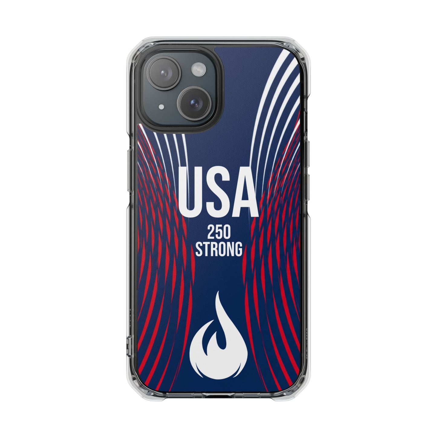 USA 250 Strong - Anniversary Edition - Magnetic Clear Impact iPhone Cases