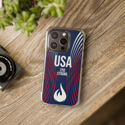 USA 250 Strong - Anniversary Edition - Magnetic Clear Impact iPhone Cases