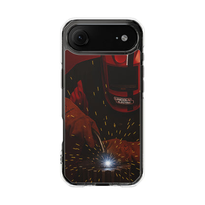 Lincoln Welder - Fundas magnéticas transparentes resistentes a impactos para iPhone
