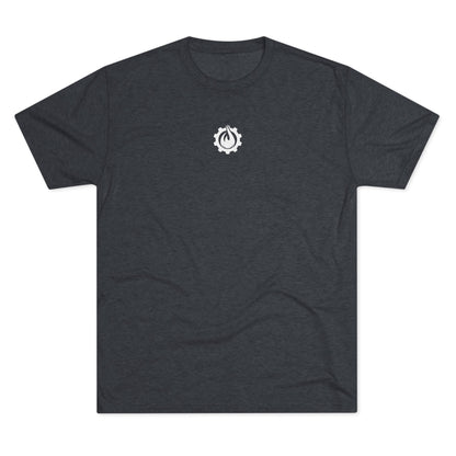 Fireball Gear - Flame & Gear Centered - White - Triblend T-shirt