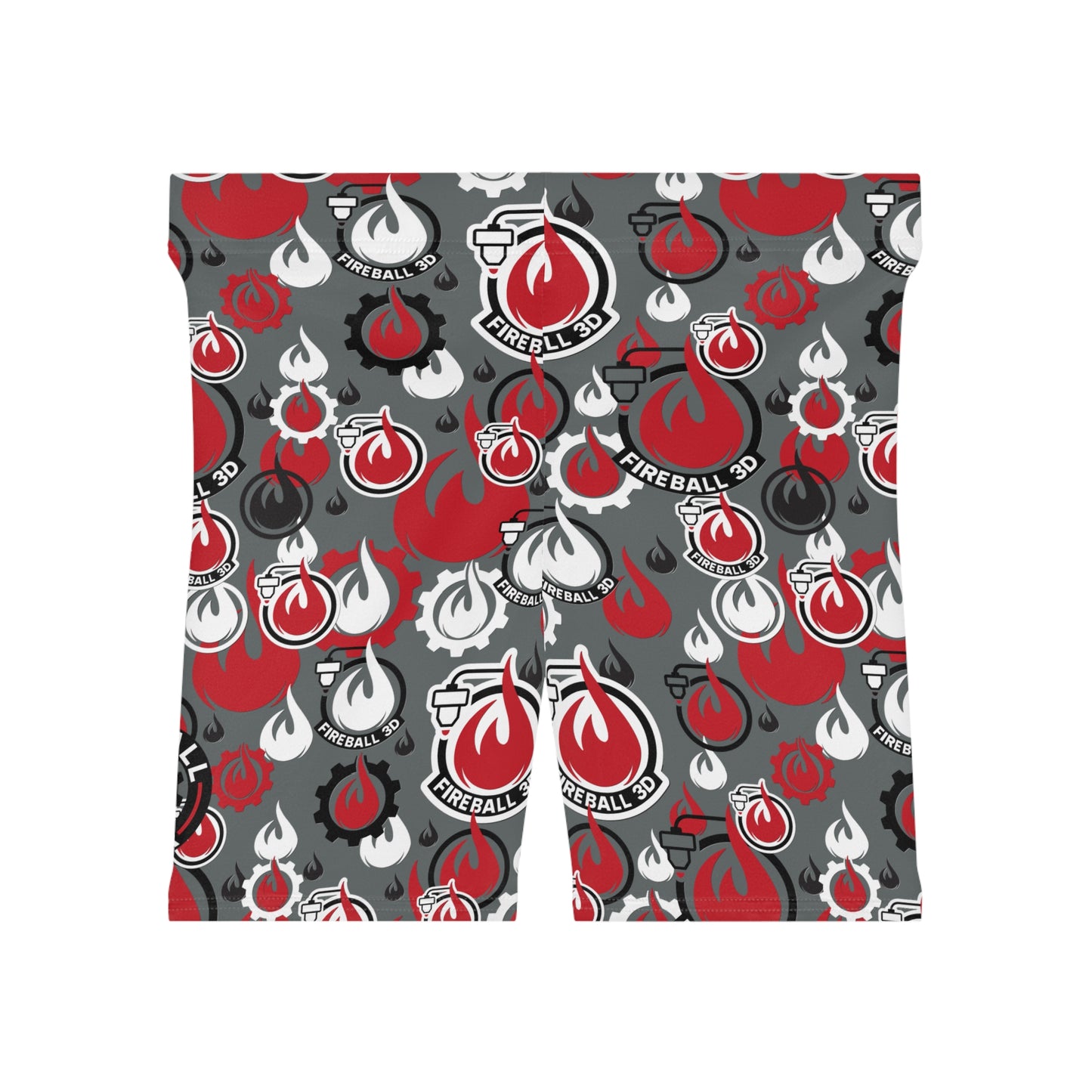 Fireball 3D - Mashup - Women's Biker Shorts