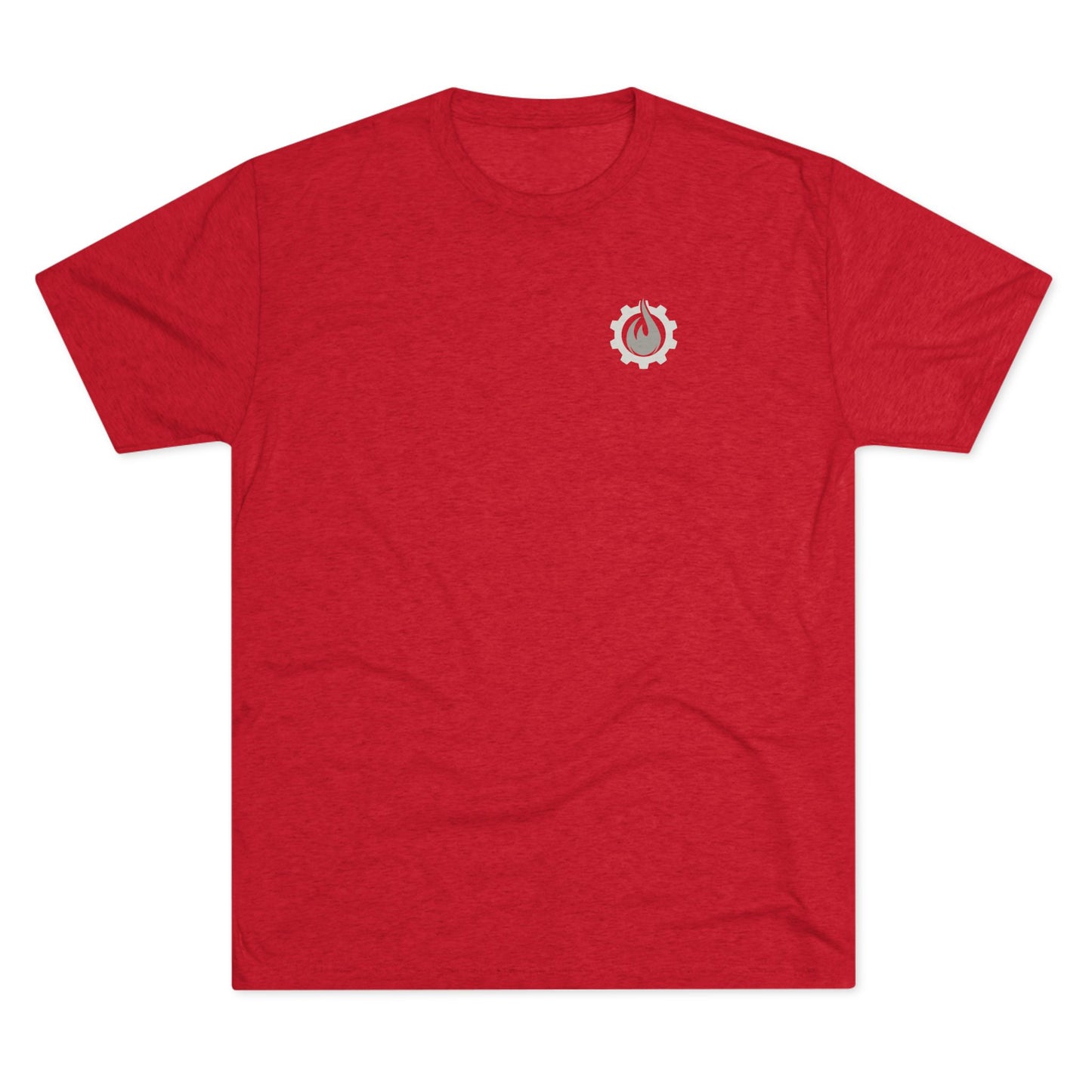 Fireball Gear - Flame & Gear - Gray & White - Triblend T-shirt