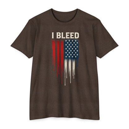 Ich blute – Rot, Weiß &amp; Blau – CVC T-Shirt