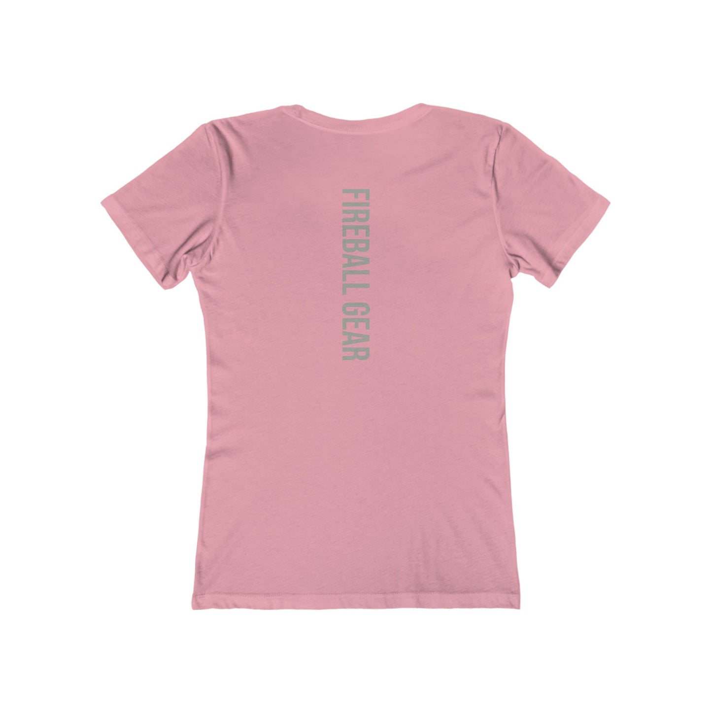 Fireball Gear - Flame & Gear - Gray & White - Women's Slim Fit - Fitness T-shirt