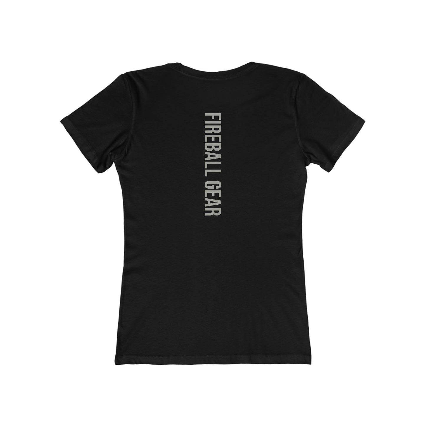 Fireball Gear - Flame & Gear - Gray & White - Women's Slim Fit - Fitness T-shirt