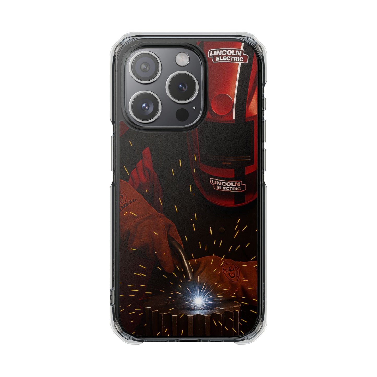 Lincoln Welder - Fundas magnéticas transparentes resistentes a impactos para iPhone