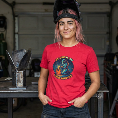 Welding is Like Sewing with Fire -  Women's Slim Fit T-shirt