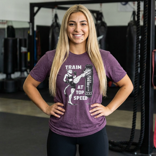 Beast Mode Series - Train at Top Speed Female - Fitness Triblend T-shirt