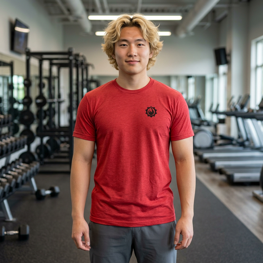Fireball Gear - Flame & Gear - Black - Fitness Triblend T-shirt