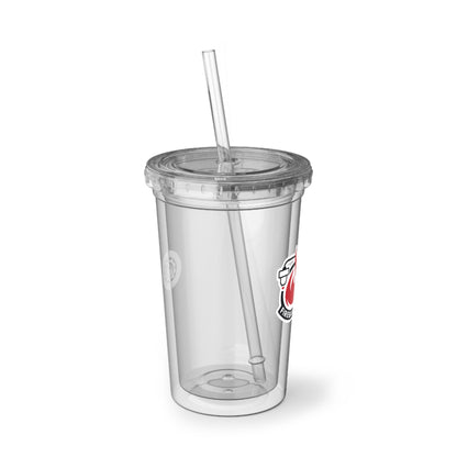 Fireball 3D - 16oz Insulated Acrylic Tumbler, with Lid and Straw