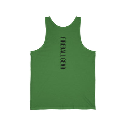 Fireball Gear – Flamme &amp; Ausrüstung – Schwarz – Unisex Jersey Tank Top