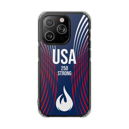 USA 250 Strong - Anniversary Edition - Magnetic Clear Impact iPhone Cases