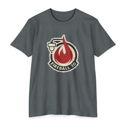 Fireball 3D v4 Distressed - Heather T-Shirt