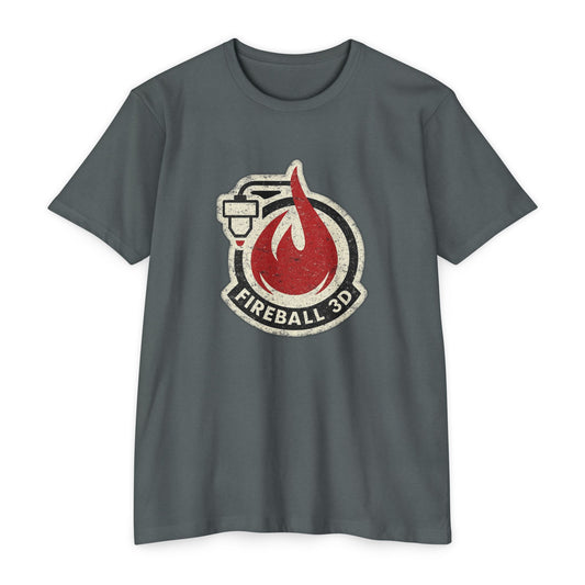 Fireball 3D v4 Distressed - Heather T-Shirt