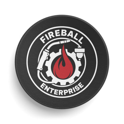Fireball Enterprise Hockey Puck - Perfect Gift for Hockey Fans, Collectors, Sports Events, Team Spirit, Unique Desk Decor