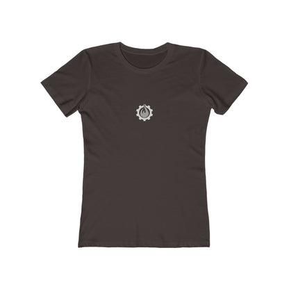 Fireball Gear - Flame & Gear - Gray & White - Women's Slim Fit - Fitness T-shirt