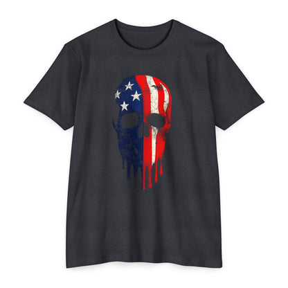 Painted Patriotic Skull - CVC T-shirt
