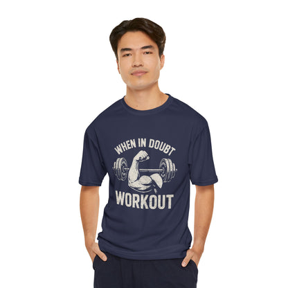 When in Doubt Workout - Polyester Fitness T-shirt