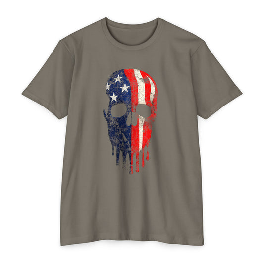 Painted Patriotic Skull - CVC T-shirt